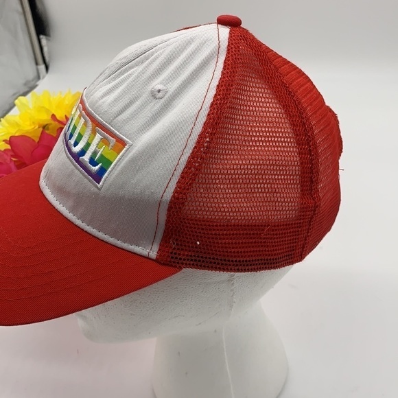 Spencer Gifts Pride Red White Trucker Hat HT0044 - Picture 4 of 7